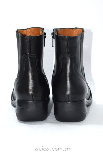 Botas Botinetas Cuero Negro Urbanas Quica Arroyos