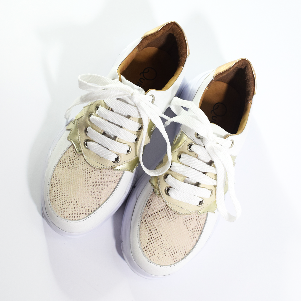 Zapatillas Plataforma Cuero Altas Sneakers Women Quica Puelo