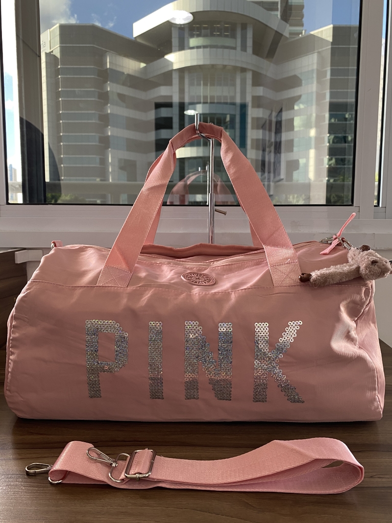 BOLSA PINK - Rosa Bebê - flor de lis acessorios