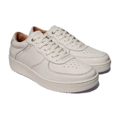 QUINCY Zapatillas BLANCAS de Cuero Forrado en Cuero Ultralivianas