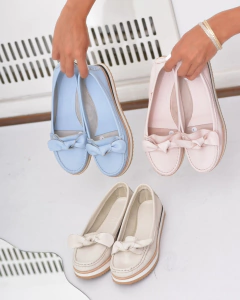 Mocasín de Cuero LUCY CELESTE 2 EN 1 Base Ultra Liviana - comprar online
