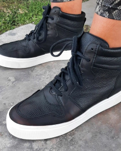 MILI ALTA NEGRA Zapatillas de Cuero en internet
