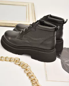 AKIRA NEGRA Borcegos Caña Baja Ultralivianos de Cuero Vacuno 100% - tienda online