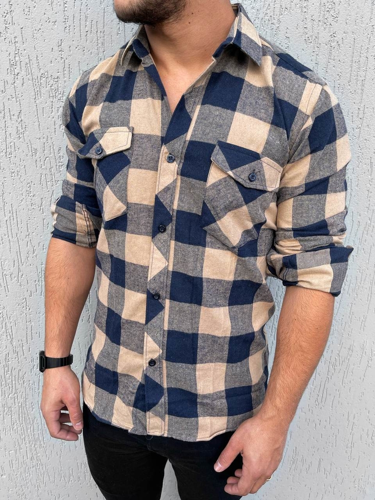 camisa caqui masculina