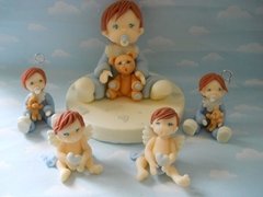 Souvenirs 10 Bebes Porcelana Fria Baby Shower Bautismo - comprar online