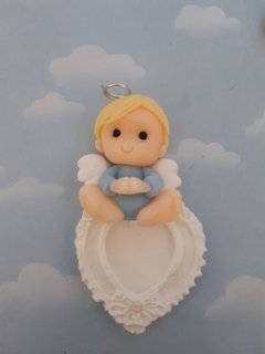 Souvenirs 10 Angelitos Imanes Porcelana Fria Bebes Bautismo, - Nubecitas