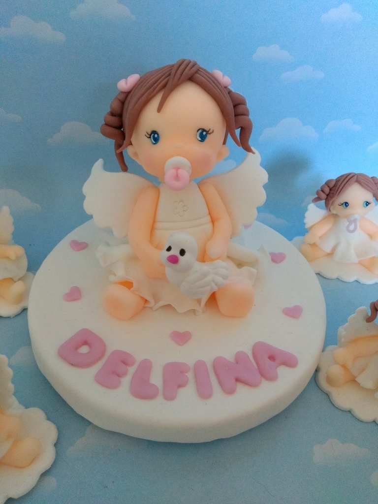 Adorno De Torta Angelita Comprar En Nubecitas