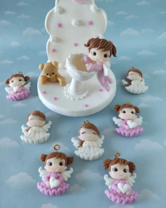 Souvenirs 10imán angelitas bautismo - tienda online