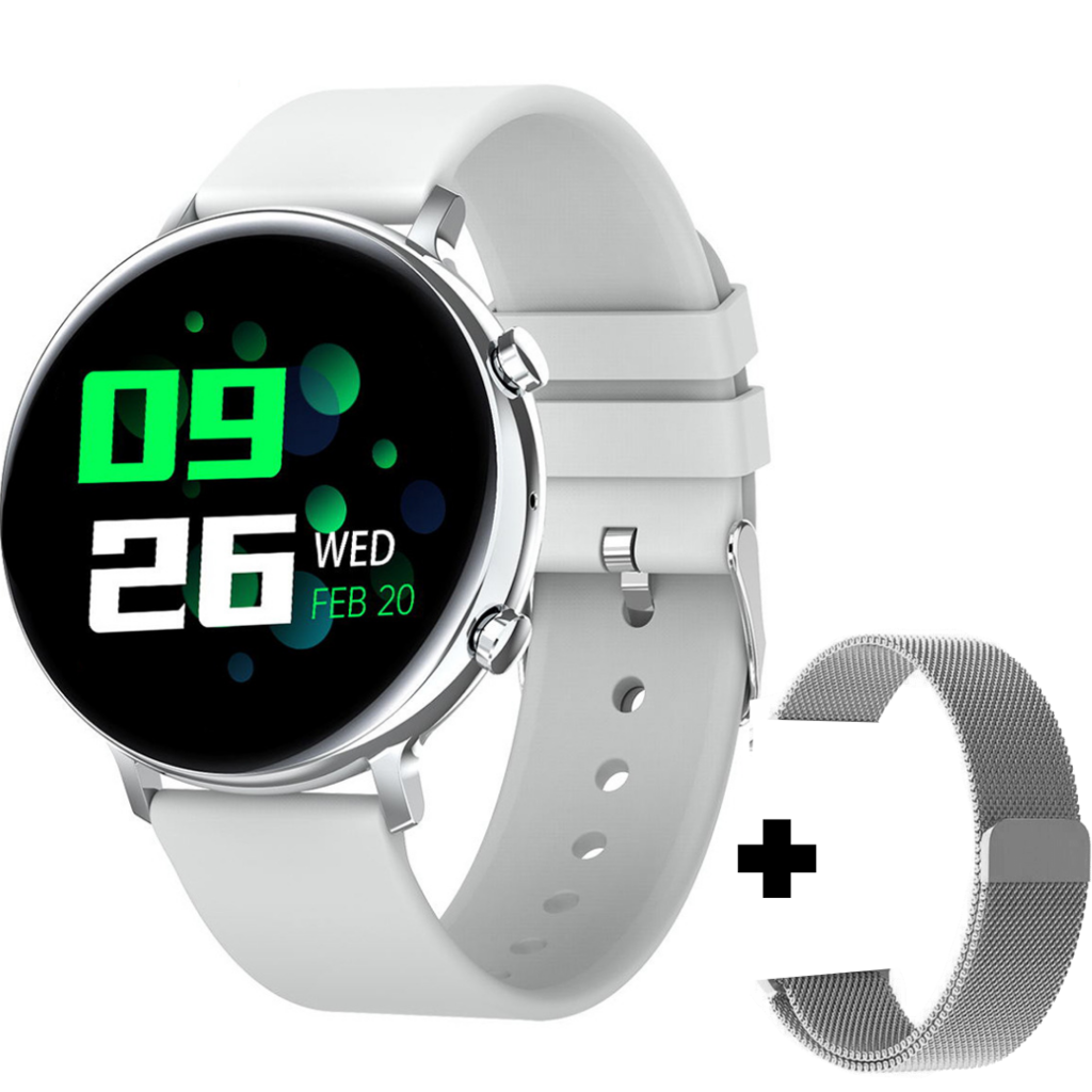Smartwatch W33 Doble Malla Plata