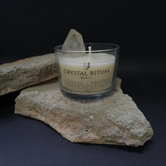 Crystal Ritual - vela artesanal com cristal