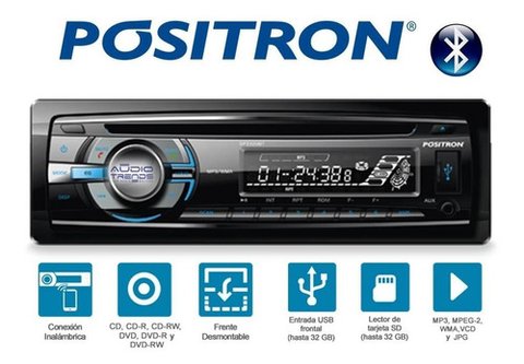 Stereo Positron Sp3305 Bt Cd-aux-bt-radio