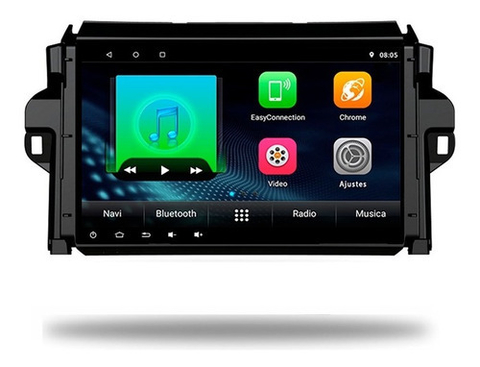 Stereo Multimedia 9" para Toyota SW4 2016 al 2019 con GPS - WiFi - Mirror Link para Android/Iphone