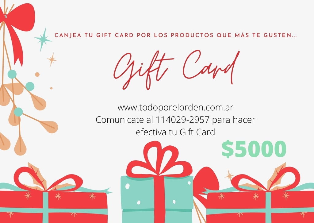 GIFT CARD $5000 - Comprar en TODO POR EL ORDEN