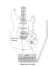 Puente Trémolo para Guitarra Eléctrica Vegatrem VT1 Ultra Trem 2 Pivotes (Gold) - KAIRON MUSIC