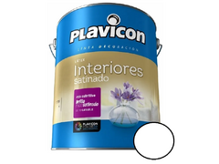 PLAVICON-LATEX SATINADO INTERIOR BLANCO X 4 LT
