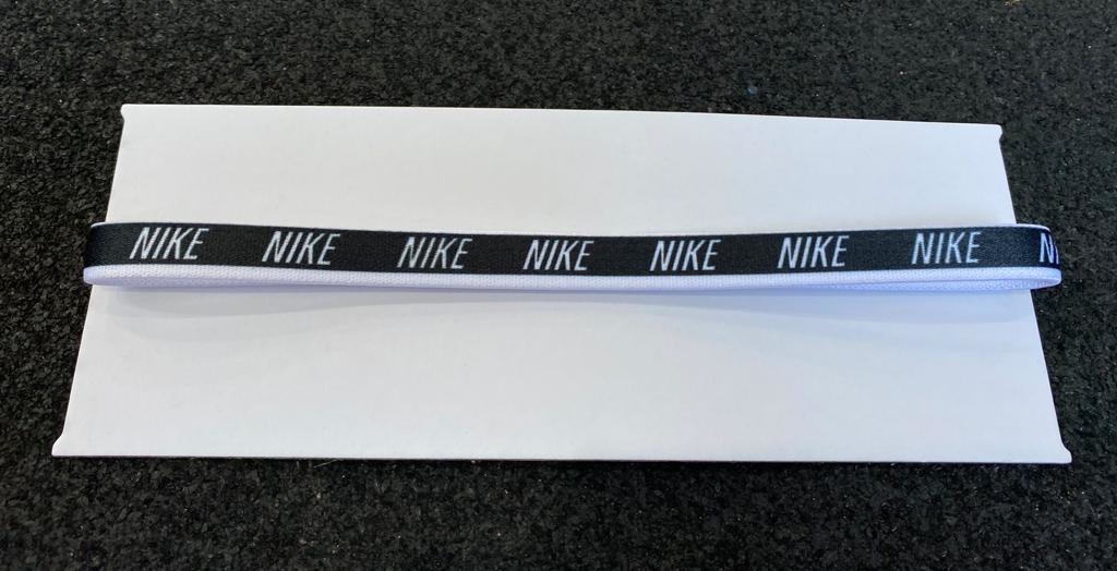 Faixa de Cabelo Nike Preto com Listra Branca