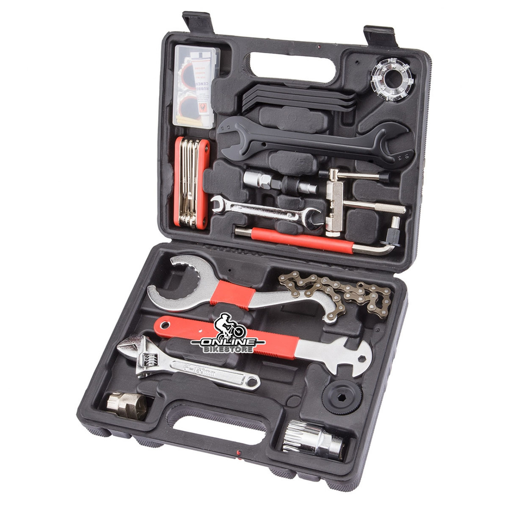 Kit Herramientas Reparacion Bicicleta Kenli 19 Piezas Maletin