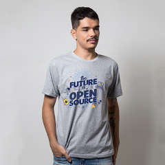 CAMISETA CINZA - THE FUTURE IS OPEN SOURCE - comprar online