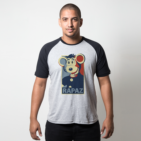 CAMISETA RAGLAN CINZA - RAPAZ