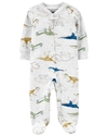 Carter's Enterito Pijama con pies algodon - Gris dinosaurios