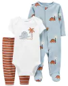 Carters conjunto 3 piezas algodon - Dinosaurio