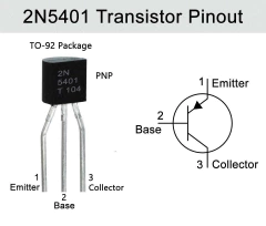 Pack 5x Transistor 2N5401 NPN 150V 600mA TO92 Arduino Nubbeo en internet
