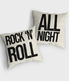 Capa de Almofada - Rock and Roll All Night - Kit com 2 peças