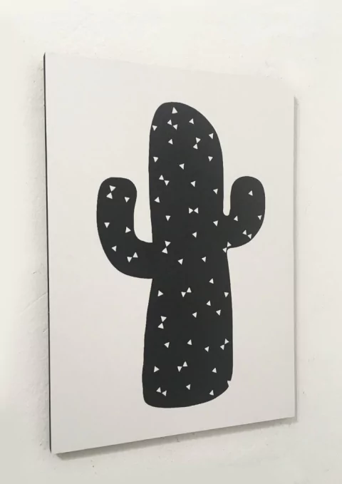 Cuadro Estilo Nordico Cactus Negro