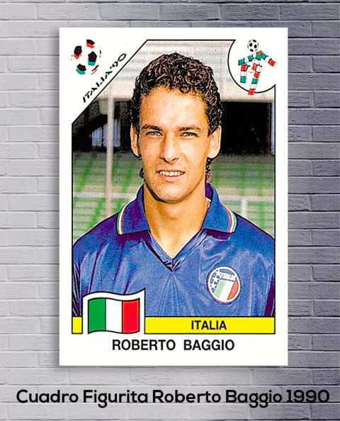 Cuadro Figurita Roberto Baggio 1990
