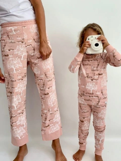 Pijama Venado de las Pampas rosa - LARGO en internet