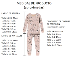 Pijama Yaguareté Peonia Largo - tienda online