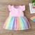Vestido arco íris menina - comprar online