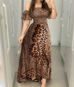 Vestido leopardo Cód 2112
