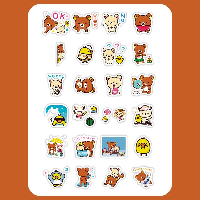 sticker de rilakkuma , serie coreana infantil de un la vida diaria de