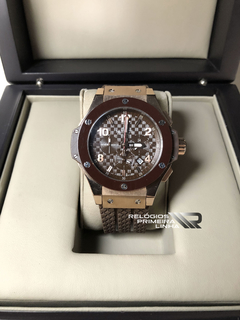 relogio hublot marrom