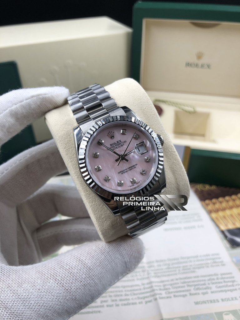 rolex feminino rose