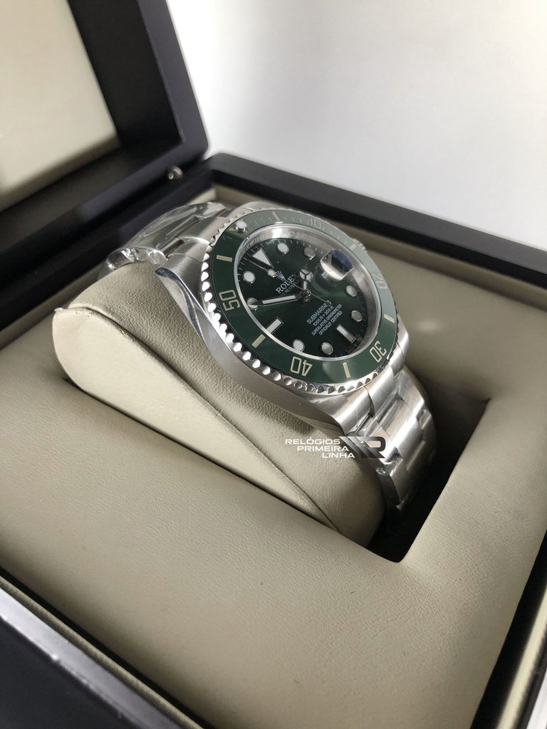 rolex prata e verde