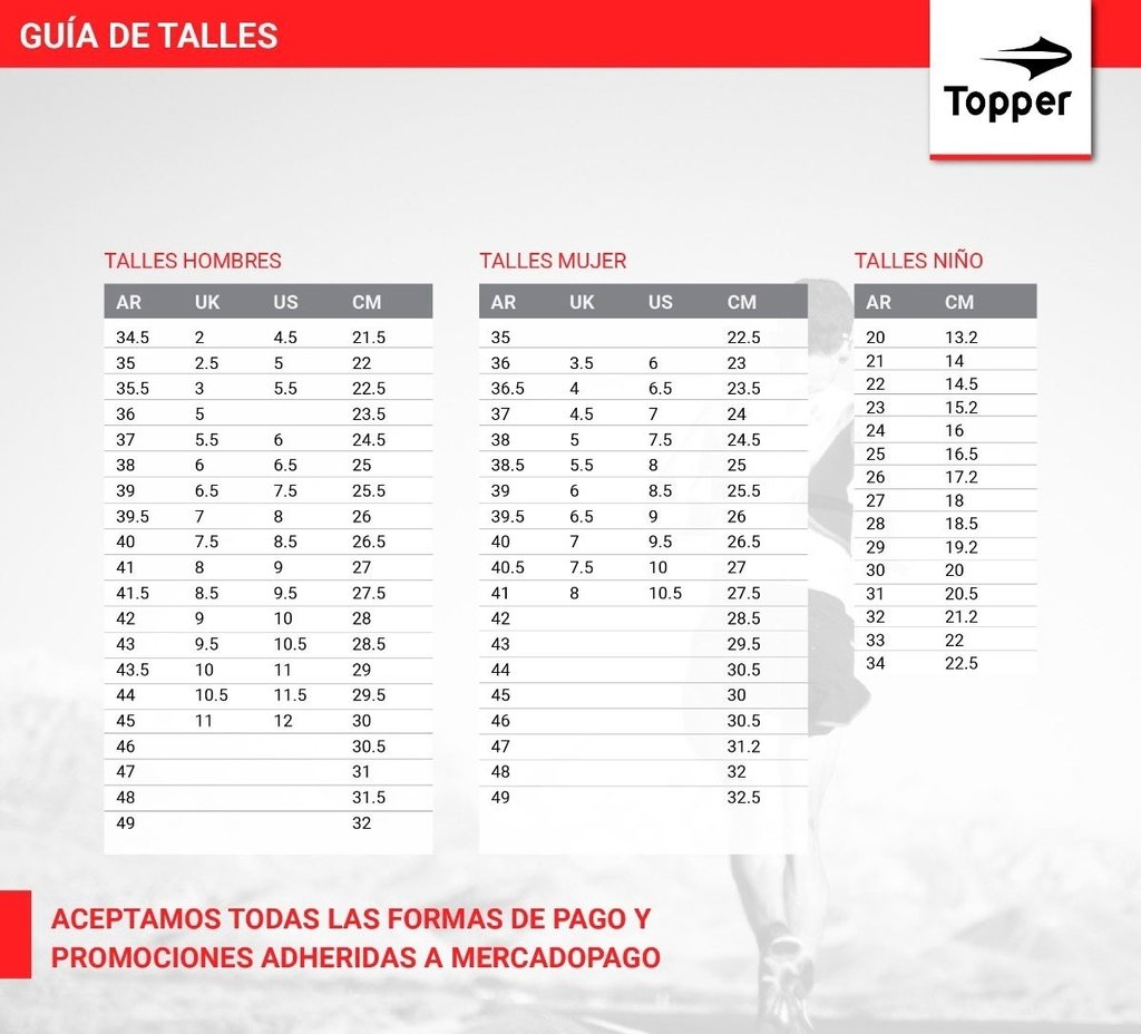 Talles De Zapatillas Topper Sale Online, 50% OFF | www.rupit.com