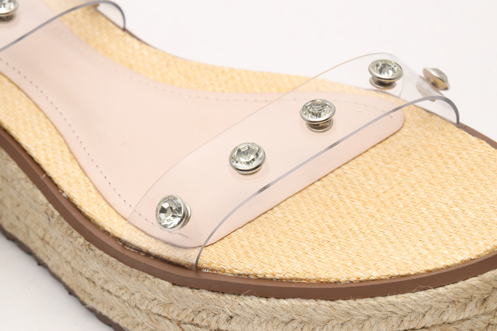 SANDALIAS DE PLATAFORMA MEDIA GIANNA TRANSPARENTES FORRADO EN YUTE
