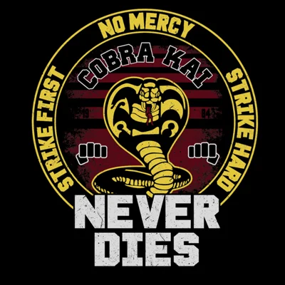 camiseta cobra kai never dies