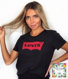 Remera Levis Mujer Negra (art.038) - EVA MORENA