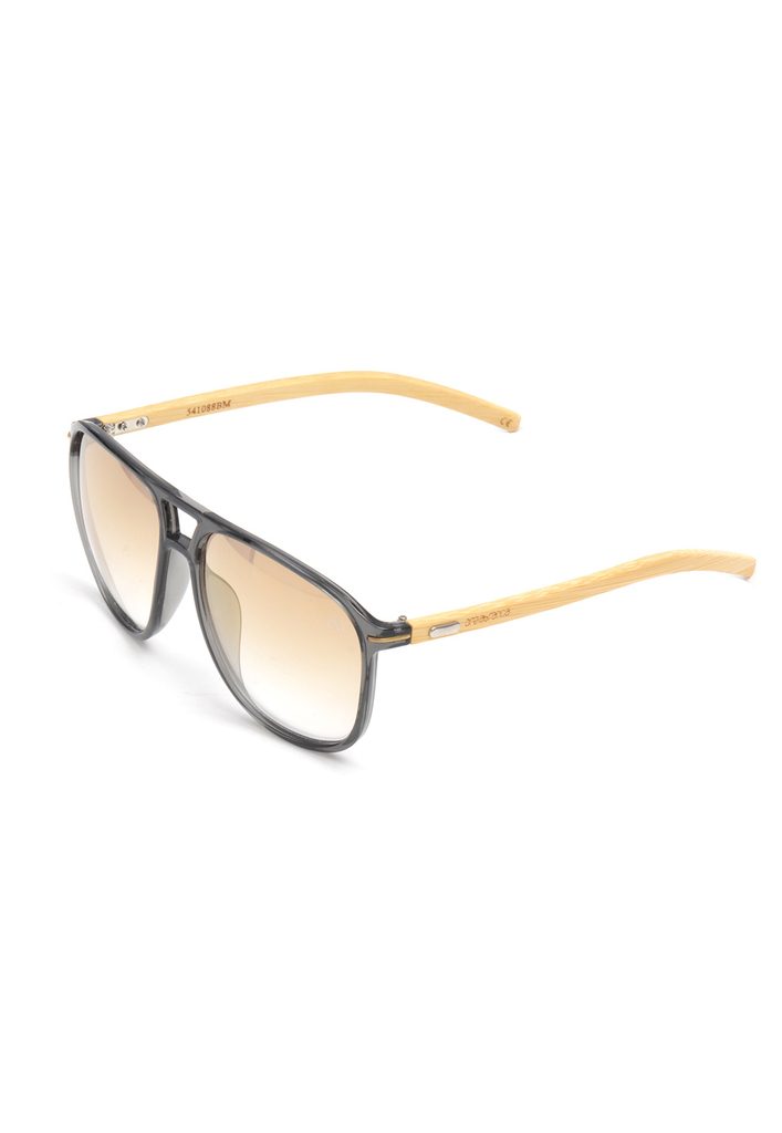 Óculos De Sol Areia Branca Masculino Bambu Roadster Amarelo