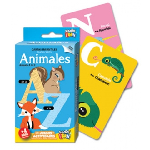 Cartas educativas Animales School Fun