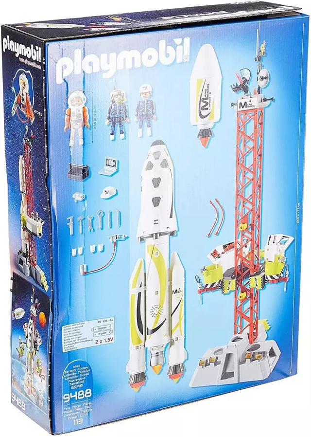 Playmobil Space Cohete Con Plataforma De Lanzamiento 9488