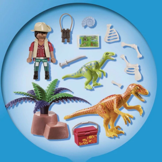Playmobil Dinos Maletín De Dinosaurios Y Explorador. 70108