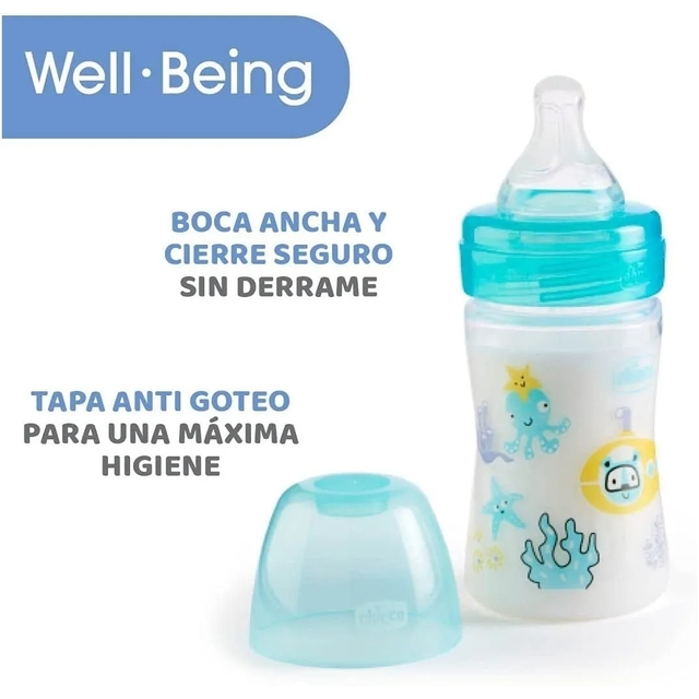 Mamadera Chicco Well Being 150ml 0+ Colors