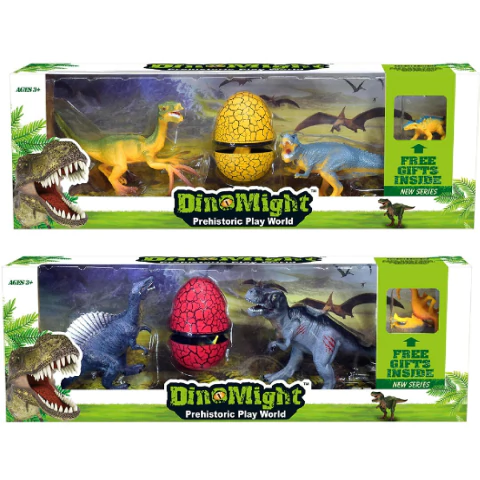 Set Dinosaurios Dinomight Con Huevo Y Accesorios 99806