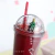 Imagen de Vaso Acrilico Glitter Con Sorbete Diseño Rojo Christmas