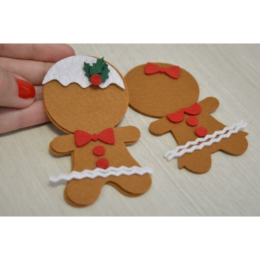 Biscoito de Natal - Gingerbread 9 cm - Netfeltros Biscoito de Natal - Gingerbread 9 cm - Netfeltros