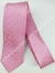 Gravata Skinny - Rosa Claro com Detalhes Chevron em Rosa Pink - COD: PX383